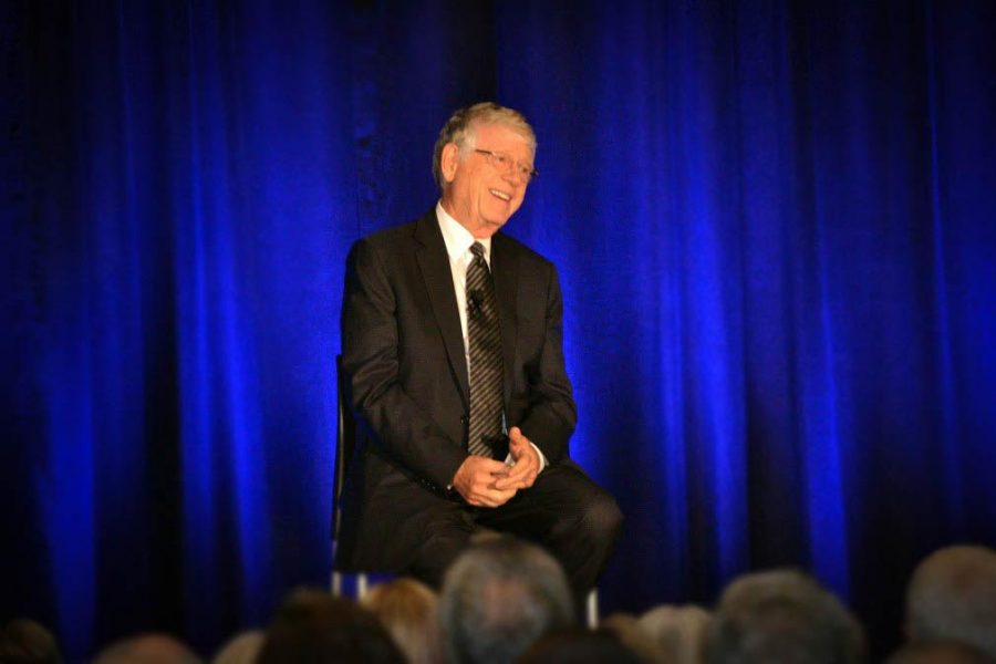 Former ABC News journalist Ted Koppel opened the 63rd season of PNWs Sinai Forum by speaking at the James B. Dworkin Student Services and Activities Complex on the Westville campus on Sept. 11.