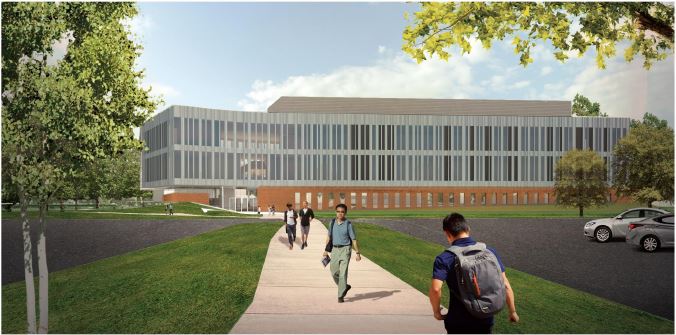 The above illustration shows the Bioscience Innovation Building, which will be placed in
front of SUL on the Hammond campus. 