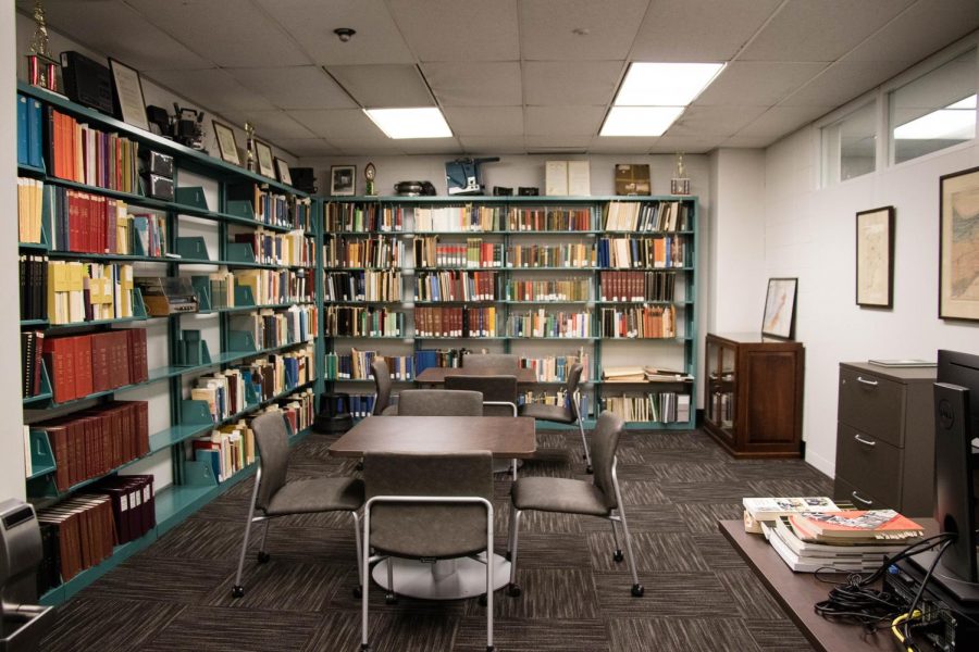 The Research Room on the Hammond campus contains historical documents from the university.