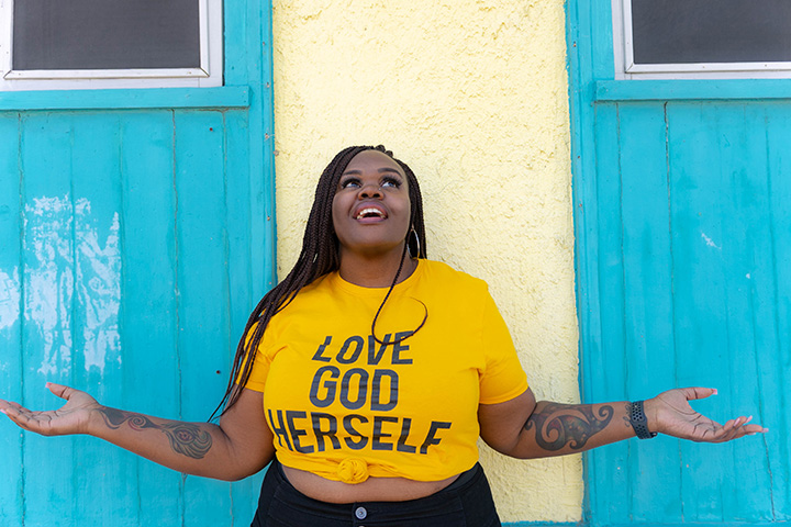 Atlanta-based poet Ashlee Haze will host a Petty Poetry virtual workshop on Feb. 16 to instruct students how to express emotion through words. Source Bass/Schuler Entertainment
