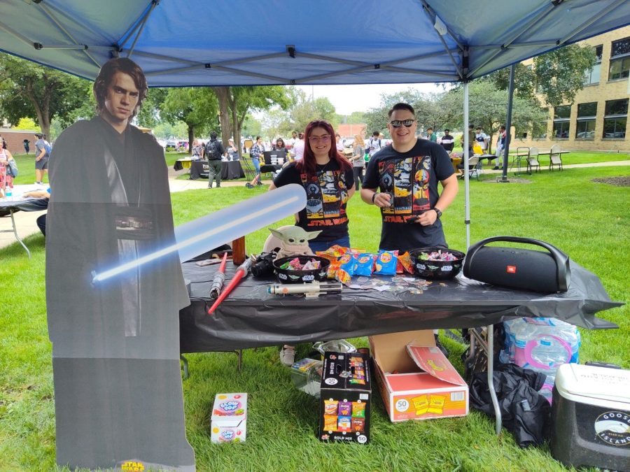 Inspired by George Lucas’ “Star Wars” films, one student organization seeks to pull together students who share a love of the
movie series. To attract members, the group participated in PNW’s annual Welcome Week this year. The organization wants
members to recognize the power of redemption – while having a good time.