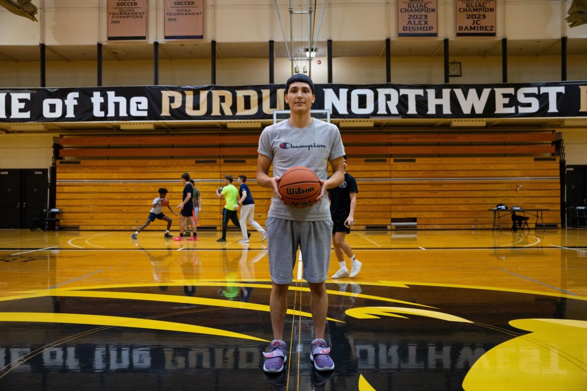 Freshman Cesar Andrade is PNWs new Intramural Free Throw campion.