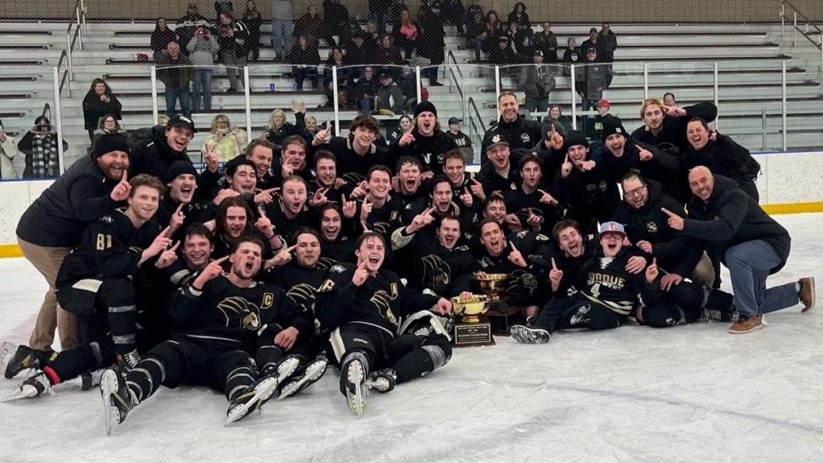 The Pride mens Hocket team will be the first PNW team to participate in national Division I competition when it faces Indiana Pennsylvania in ACHA D1 tournament. (PNW Athletics photo)